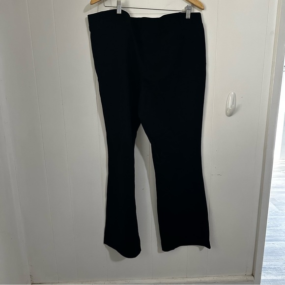 Black Flared Trousers with Textured Knit - Picture 2 of 4